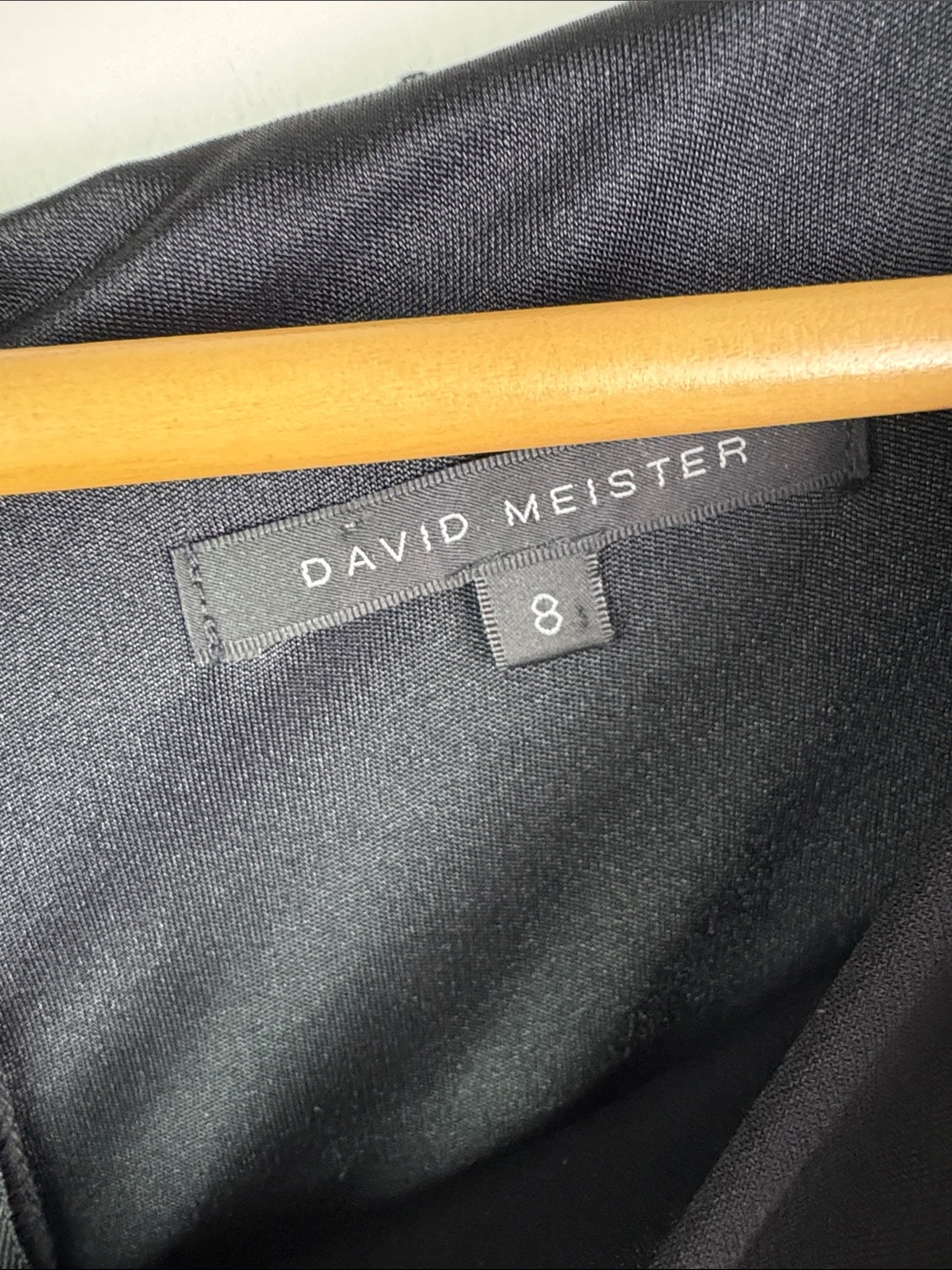 David Meister Black Women's Evening Gown with Shoulder Embellishment size 8 - Picture 6 of 7